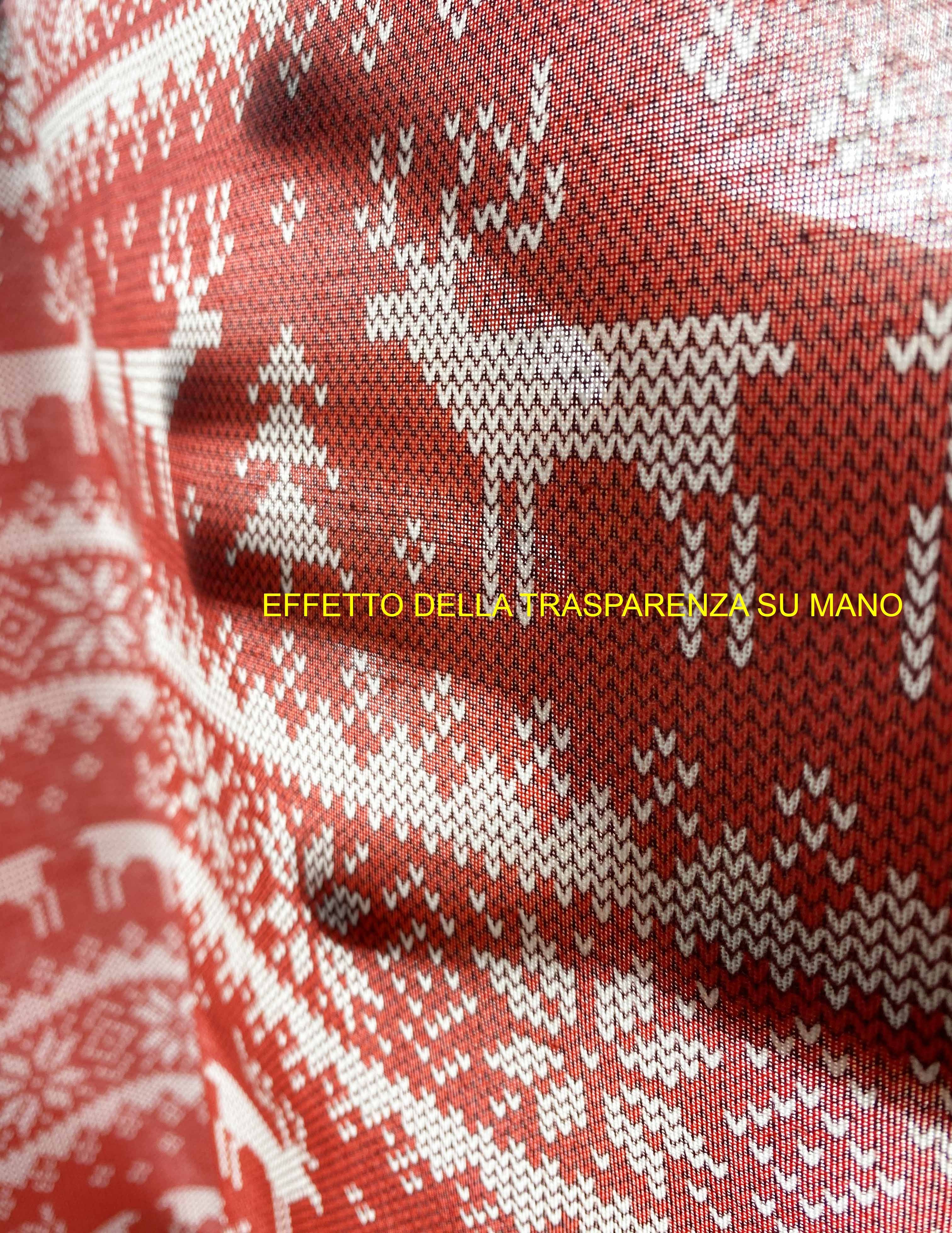 TENDA TIROLESE ROSSA MAGLIA cm.160X300 confezionata MADE in ITALY misto lino