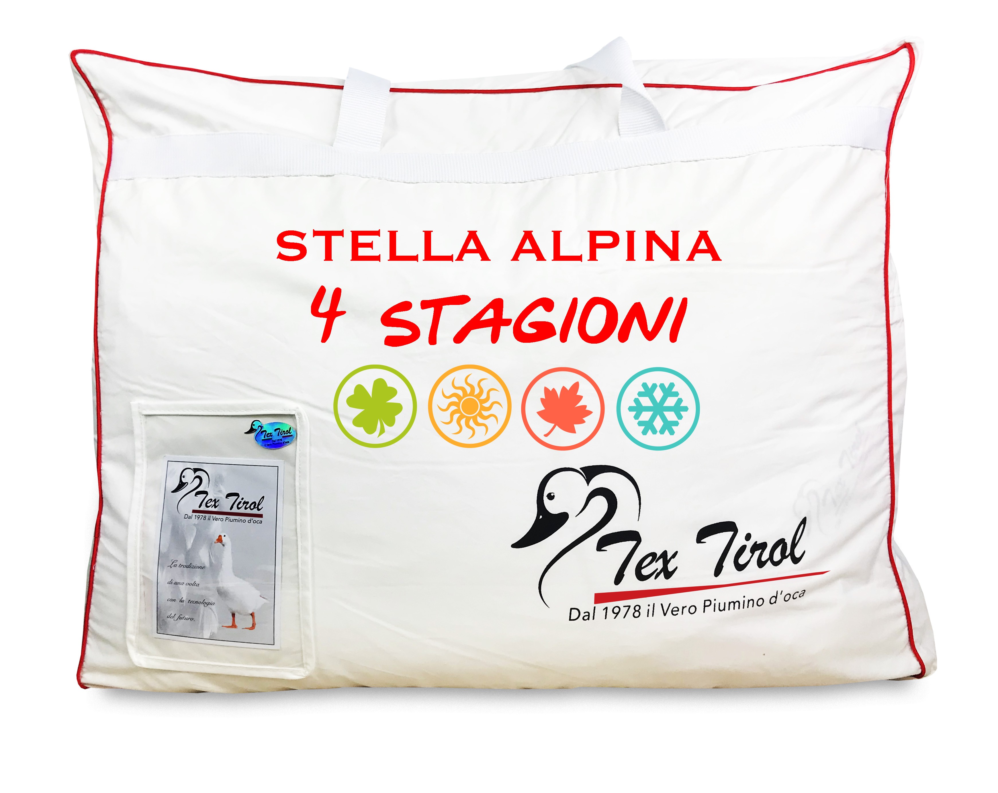 Il piumino Tex Tirol STELLA ALPINA nella versione 4 stagioni ideale per  tutto l'anno