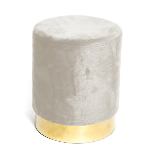 pouf velvet beige