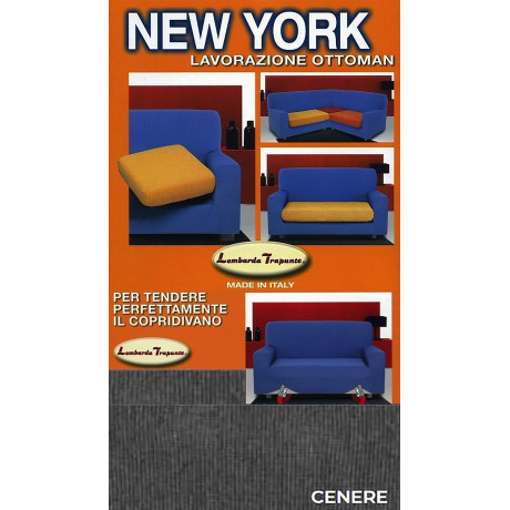 copridivano New York colore grigio cenere