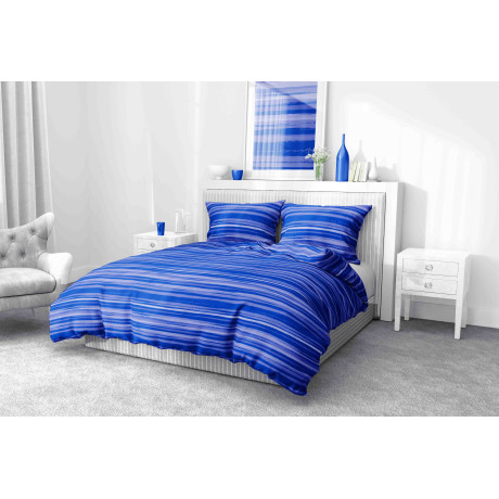 Copripiumino Stripe blu in...