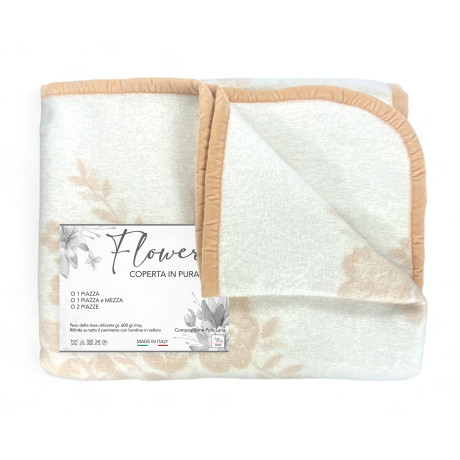 Coperta Flower in 100% Pura...