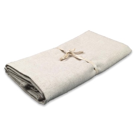 Sottotovaglia in panno bianco di puro cotone bordata con elastico