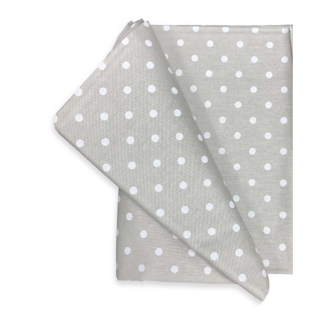 TISSU MEUBLES COPRITUTTO GRANDE ÉCHARPE COUVRE-LIT Couverture de canapé TISSU MIROS BLANC POLKA DOT