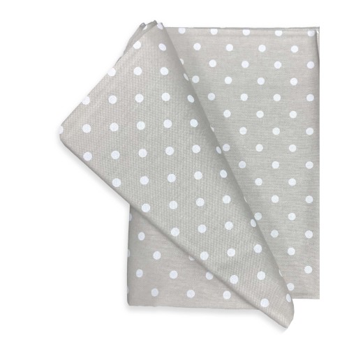 TISSU MEUBLES COPRITUTTO GRANDE ÉCHARPE COUVRE-LIT Couverture de canapé TISSU MIROS BLANC POLKA DOT