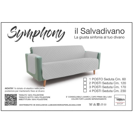 NOUVEAU Couverture de canapé GR SALVADIVANO SYMPHONIE MATELASSÉ GRIS