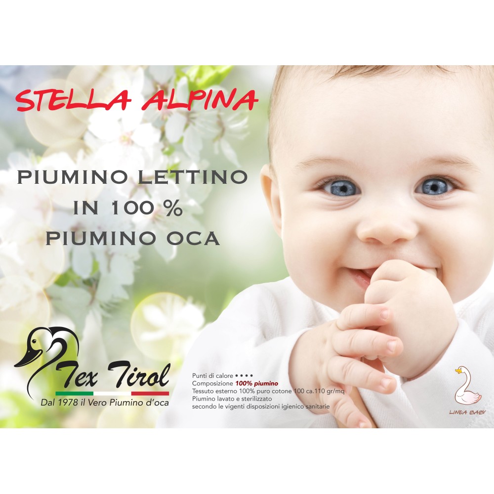 PIUMINO TEX TIROL © STELLA ALPINA LIGHT 100% PIUMINO OCA LEGGERO ESTIVO  SINGOLO 1 PIAZZA